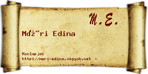 Méri Edina névjegykártya